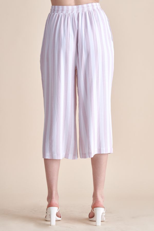Woven Swing Halter Top with Culottes Set