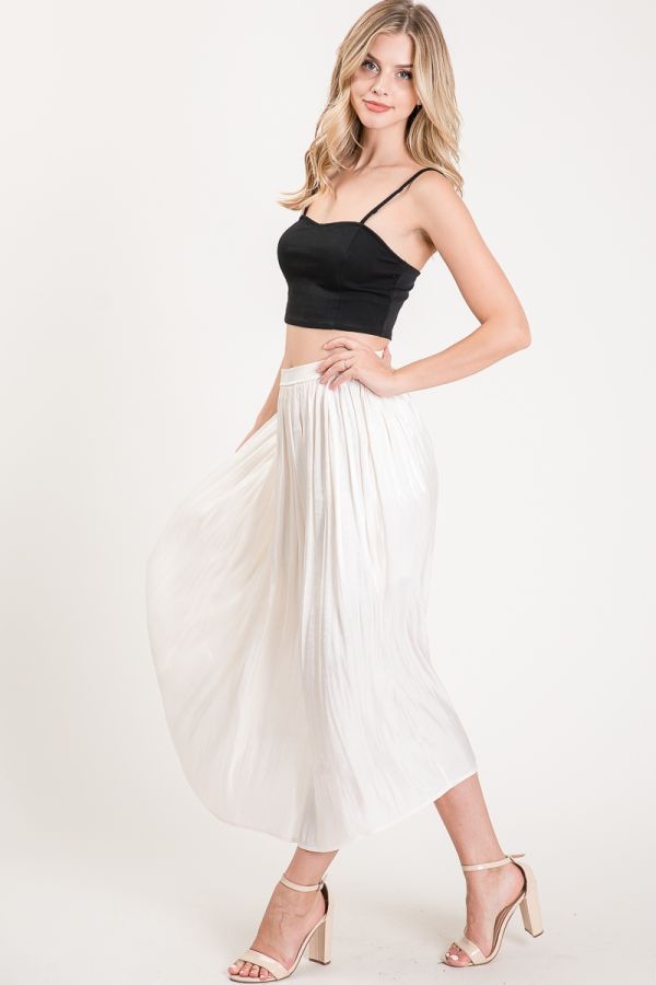 Crinkled Summer Skirt - Cream (AP4170)